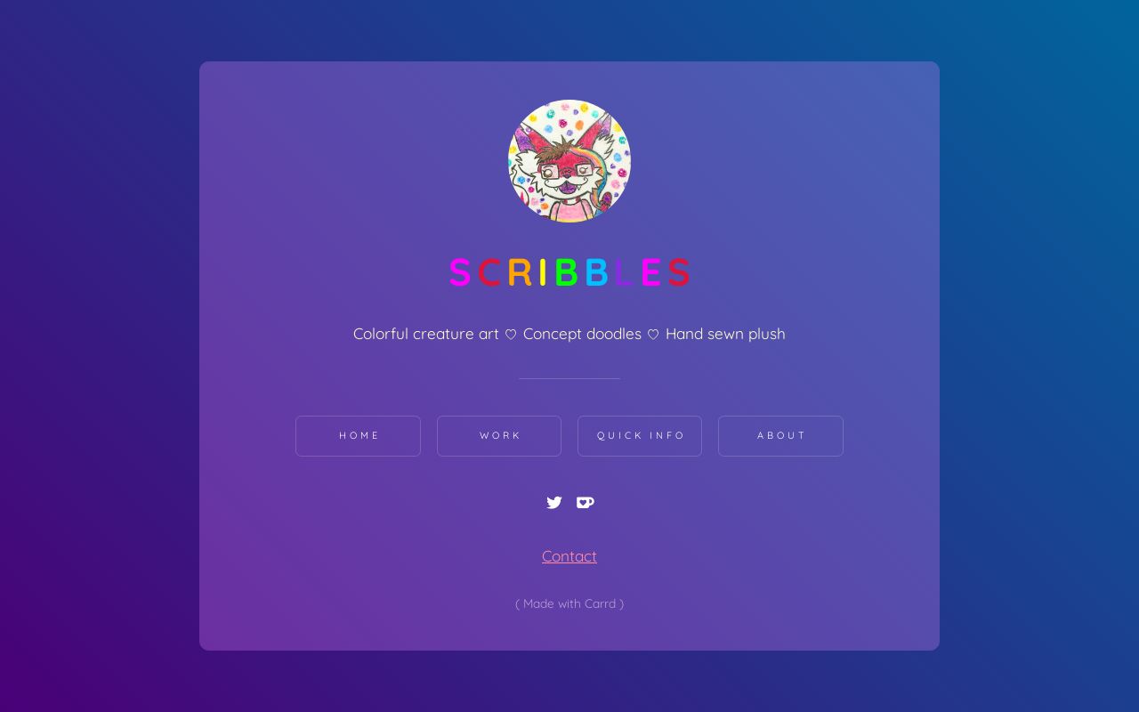 Scribbles Info Carrd